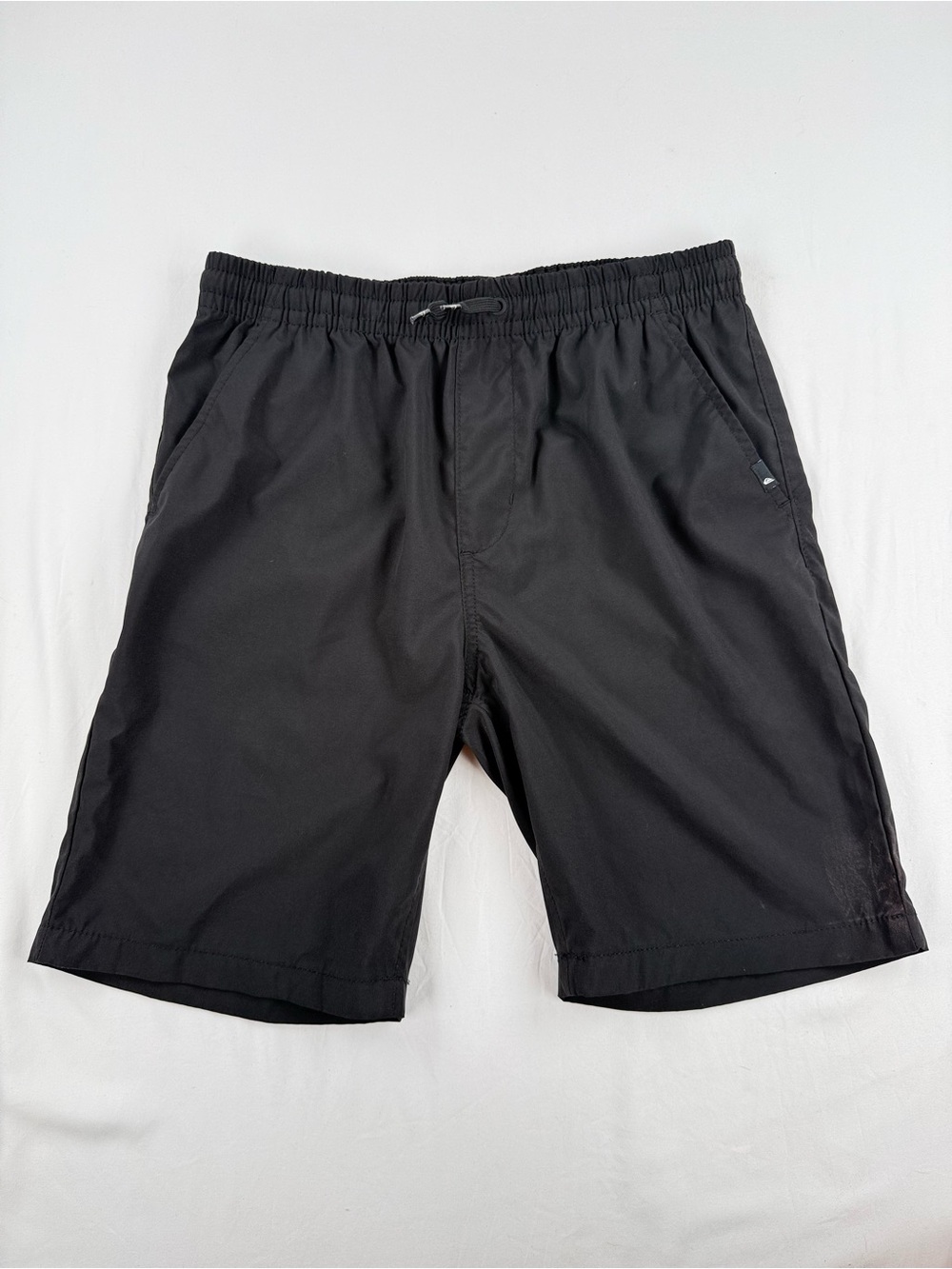 Quiksilver Boy’s Black Athletic Drawstring Swim Trunks